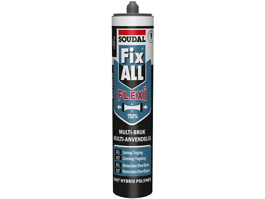 Fugem Ms Flexi 290Ml - Sort Soudal Fix All Flexi 290Ml 140Kr 1 Fugem Ms Flexi 290Ml - Sort Soudal Fix All Flexi 290Ml 140Kr